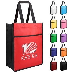 Non-woven Tote Bag w/Front Pocket