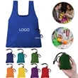 Compact Reusable Grocery Bag w/ Attached Pouch & Carabiner | https://www.bestnamebadges.com