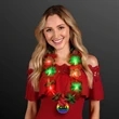 LED Christmas Lei Party Necklace with Rainbow Medallion | https://www.bestnamebadges.com