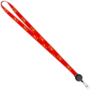 5/8" LA-460 Sublimation Lanyard w/Retractable Badge Holder