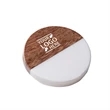 Marble and Wood Coaster | https://www.bestnamebadges.com
