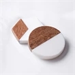 Marble and Wood Coaster | https://www.bestnamebadges.com