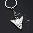 Aircraft shape key ring | https://www.bestnamebadges.com