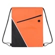 Non-woven Two Tone Drawstring Bag w/Front Pocket | https://www.bestnamebadges.com