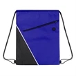 Non-woven Two Tone Drawstring Bag w/Front Pocket | https://www.bestnamebadges.com