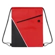 Non-woven Two Tone Drawstring Bag w/Front Pocket | https://www.bestnamebadges.com