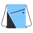 Non-woven Two Tone Drawstring Bag w/Front Pocket | https://www.bestnamebadges.com