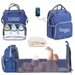 Baby Diaper Backpack with Changing Station | https://www.bestnamebadges.com