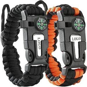 Paracord Survival Bracelet Outdoor | https://www.bestnamebadges.com