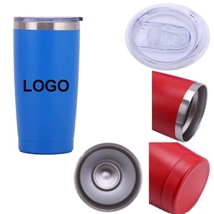 20oz Stainless Steel Tumbler with Lid | https://www.bestnamebadges.com