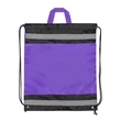 Reflective Sports Drawstring Backpack w/Carrying Handle | https://www.bestnamebadges.com