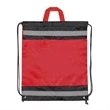 Reflective Sports Drawstring Backpack w/Carrying Handle | https://www.bestnamebadges.com