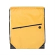 210D Drawstring Backpack w/ Zipper Pocket & Earbuds Slot | https://www.bestnamebadges.com