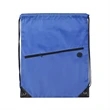 210D Drawstring Backpack w/ Zipper Pocket & Earbuds Slot | https://www.bestnamebadges.com
