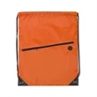 210D Drawstring Backpack w/ Zipper Pocket & Earbuds Slot | https://www.bestnamebadges.com