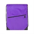 210D Drawstring Backpack w/ Zipper Pocket & Earbuds Slot | https://www.bestnamebadges.com
