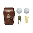 Leather Golf Ball Accessory Set | https://www.bestnamebadges.com