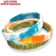Debossed Silicone Wristband Bracelet | https://www.bestnamebadges.com
