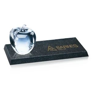 Apple Award on Granite Base | https://www.bestnamebadges.com