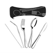 5-Piece Stainless Steel Cutlery Set with Neoprene Case | https://www.bestnamebadges.com