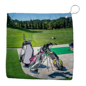 Sublimated Microfiber Golf Towel w/Grommet
