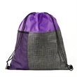 Classic Polyester Drawstring Backpack W/ Pockets | https://www.bestnamebadges.com