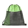 Classic Polyester Drawstring Backpack W/ Pockets | https://www.bestnamebadges.com