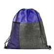 Classic Polyester Drawstring Backpack W/ Pockets | https://www.bestnamebadges.com
