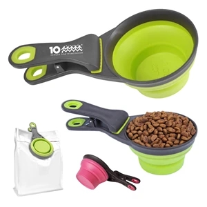 Pet Food Scoop With Collapsible Clip
