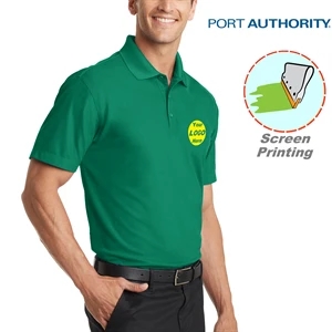 Port Authority Dry Zone Grid Polo w/ Screen Print 4.28 oz. | https://www.bestnamebadges.com