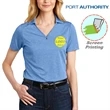 Port Authority Ladies Shadow Stripe Polo w/ Screen Print | https://www.bestnamebadges.com