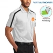 Port Authority Silk Touch Performance Colorblock Stripe Polo | https://www.bestnamebadges.com