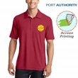 Port Authority Cotton Touch Performance Polo w/ Screen Print | https://www.bestnamebadges.com