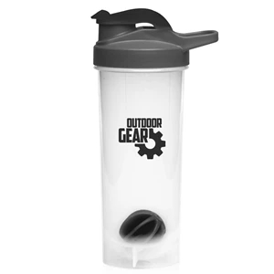 24 oz. Plastic Shaker Bottles With Mixer | https://www.bestnamebadges.com