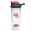 24 oz. Plastic Shaker Bottles With Mixer | https://www.bestnamebadges.com