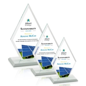 Tuscany VividPrint™ Award - White | https://www.bestnamebadges.com