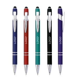 Soft Touch Ballpoint Pen with Stylus Tip