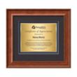 Calder Certificate TexEtch - Light Walnut | https://www.bestnamebadges.com