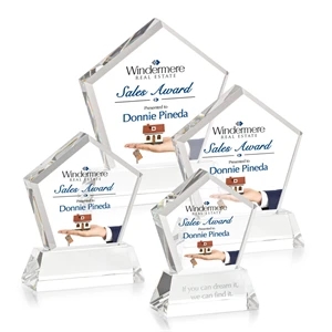 Genosee VividPrint™ Award on Base - Clear | https://www.bestnamebadges.com