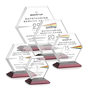 Barnett VividPrint™ Award - Rosewood | https://www.bestnamebadges.com
