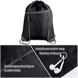 Drawstring Sports Pack With Front Zipper | https://www.bestnamebadges.com