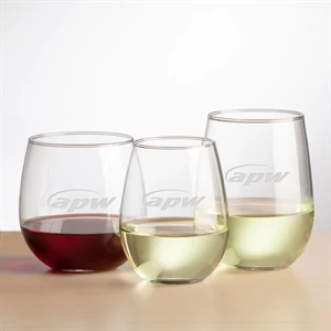 Ossington Stemless Wine - 12oz/16.75oz/17oz - Deep Etch | https://www.bestnamebadges.com