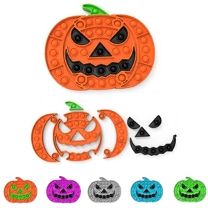 Pumpkin Push Bubble Pop Fidget Sensory Puzzle Toys for Hallo