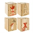 Mini Square Candlestick Crafts Christmas | https://www.bestnamebadges.com