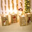 Mini Square Candlestick Crafts Christmas | https://www.bestnamebadges.com