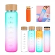 30 OZ Glass Bottle With Bamboo Lid | https://www.bestnamebadges.com