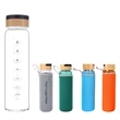 30 OZ Glass Bottle With Bamboo Lid | https://www.bestnamebadges.com
