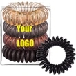 Spiral Hair Ties In Custom PVC Box | https://www.bestnamebadges.com