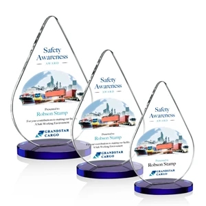 Glenhazel VividPrint™ Award - Blue | https://www.bestnamebadges.com
