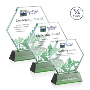 Pickering on Newhaven VividPrint™ Award - Green | https://www.bestnamebadges.com